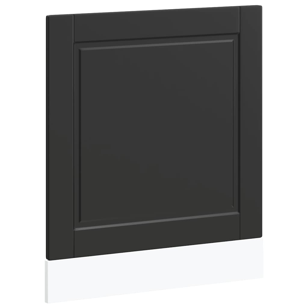 Dishwasher Panel Porto Black 60x1.5x57 cm Engineered Wood