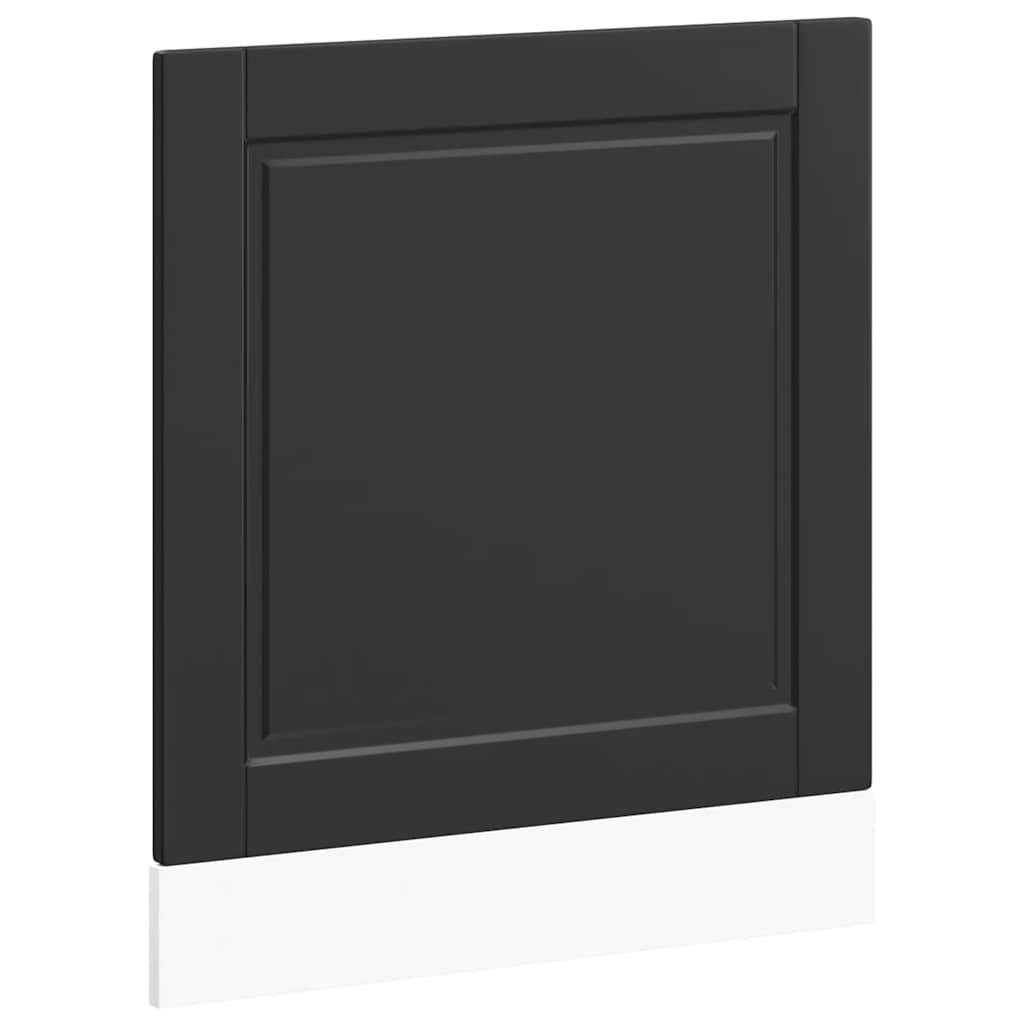 Dishwasher Panel "Porto" Black 60x1,5x57 cm Engineered Wood