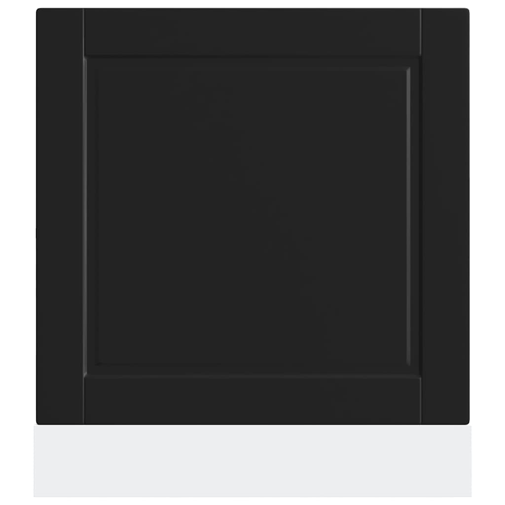 Dishwasher Panel Porto Black 60x1.5x57 cm Engineered Wood