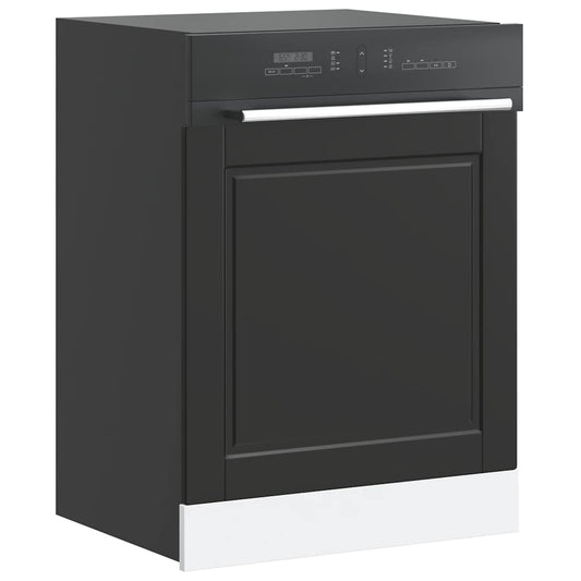 Dishwasher Panel Porto Black 60x1.5x57 cm Engineered Wood
