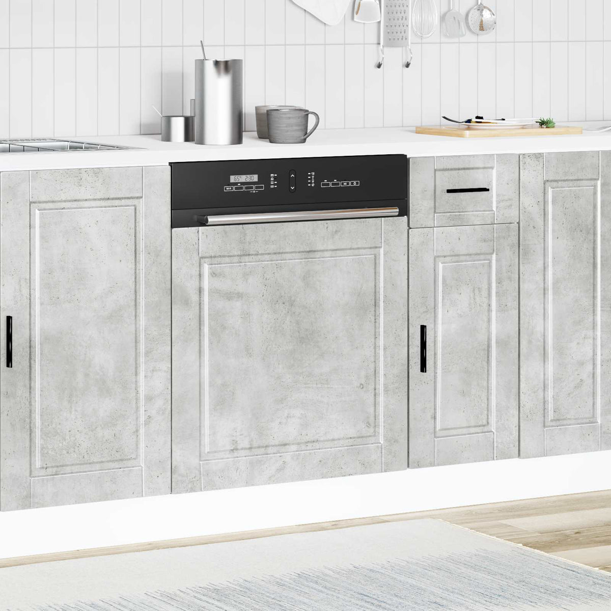 Dishwasher Panel "Porto" Concrete Grey 60x1.5x57 cm