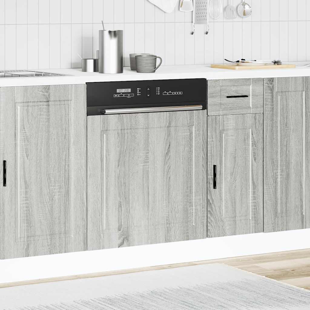 vidaXL Dishwasher Panel Porto Grey Sonoma 60x1.5x67 cm Engineered Wood