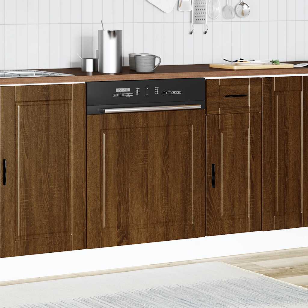 Dishwasher Panel Porto Brown Oak 60x1.5x57 cm Engineered Wood