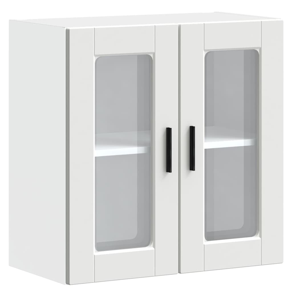 Kitchen Wall Cabinet with Glass Door Porto White