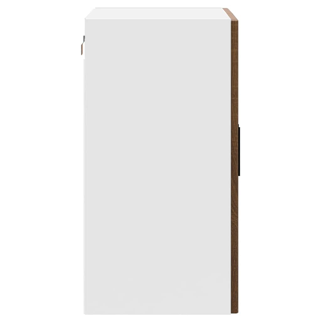 Kitchen Wall Cabinet with Glass Door "Porto" Brown Oak