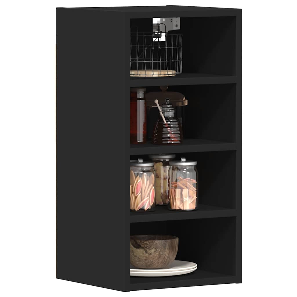 vidaXL Hanging Cabinet Black 30x29.5x60 cm Engineered Wood