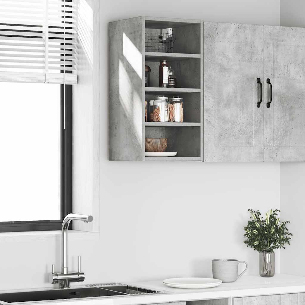 vidaXL Hanging Cabinet Concrete Grey 30x29.5x60 cm Engineered Wood