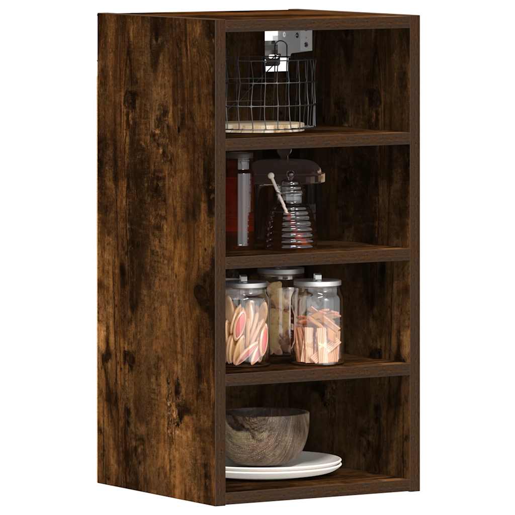 vidaXL Hanging Cabinet Smoked Oak 30x29.5x60 cm Engineered Wood