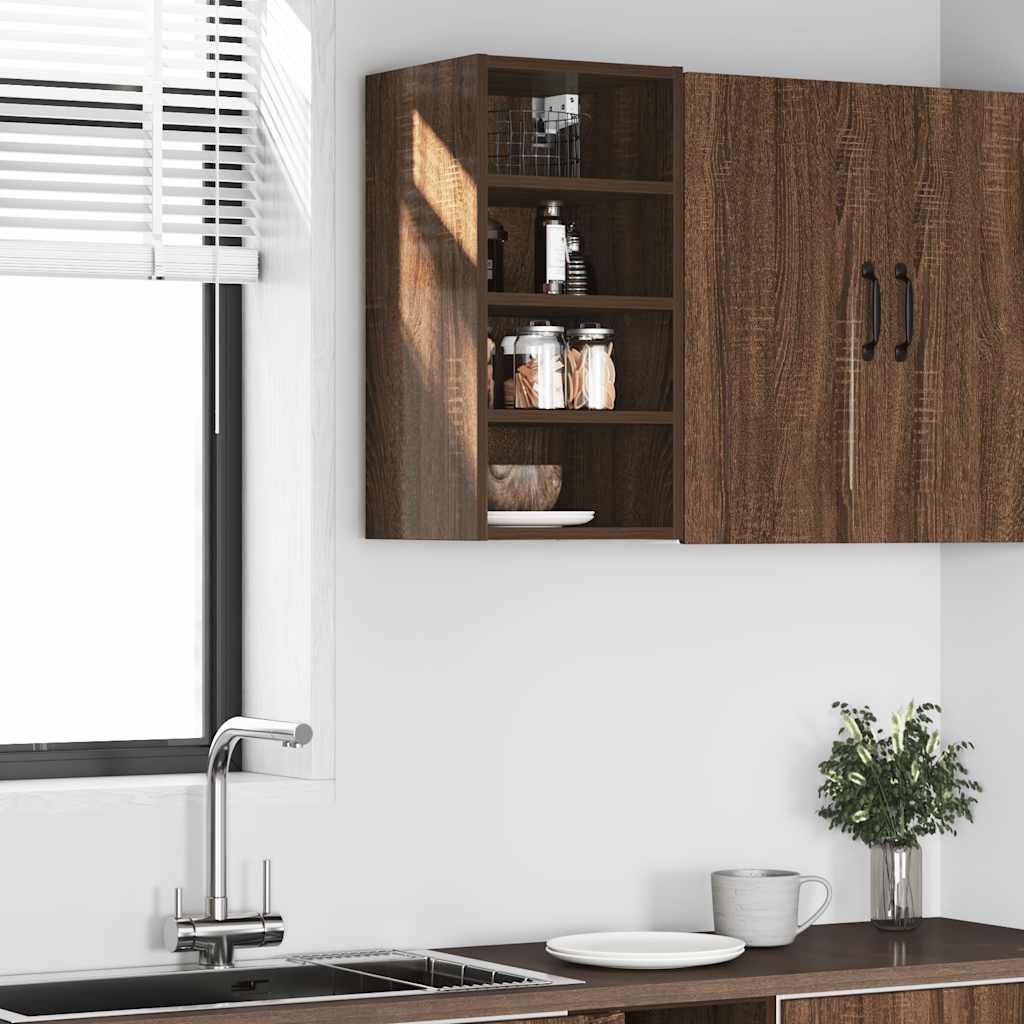 vidaXL Hanging Cabinet Brown Oak 30x29.5x60 cm Engineered Wood