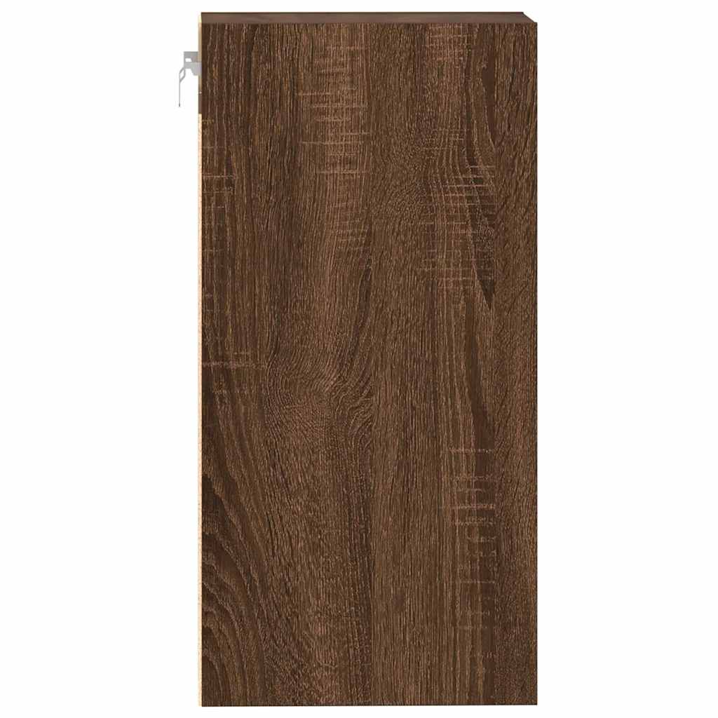 vidaXL Hanging Cabinet Brown Oak 30x29.5x60 cm Engineered Wood