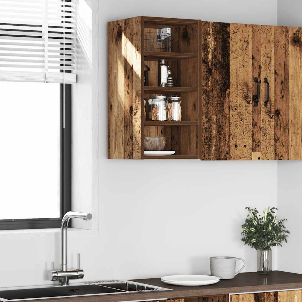 vidaXL Hanging Cabinet Old Wood 30x29.5x60 cm Engineered Wood