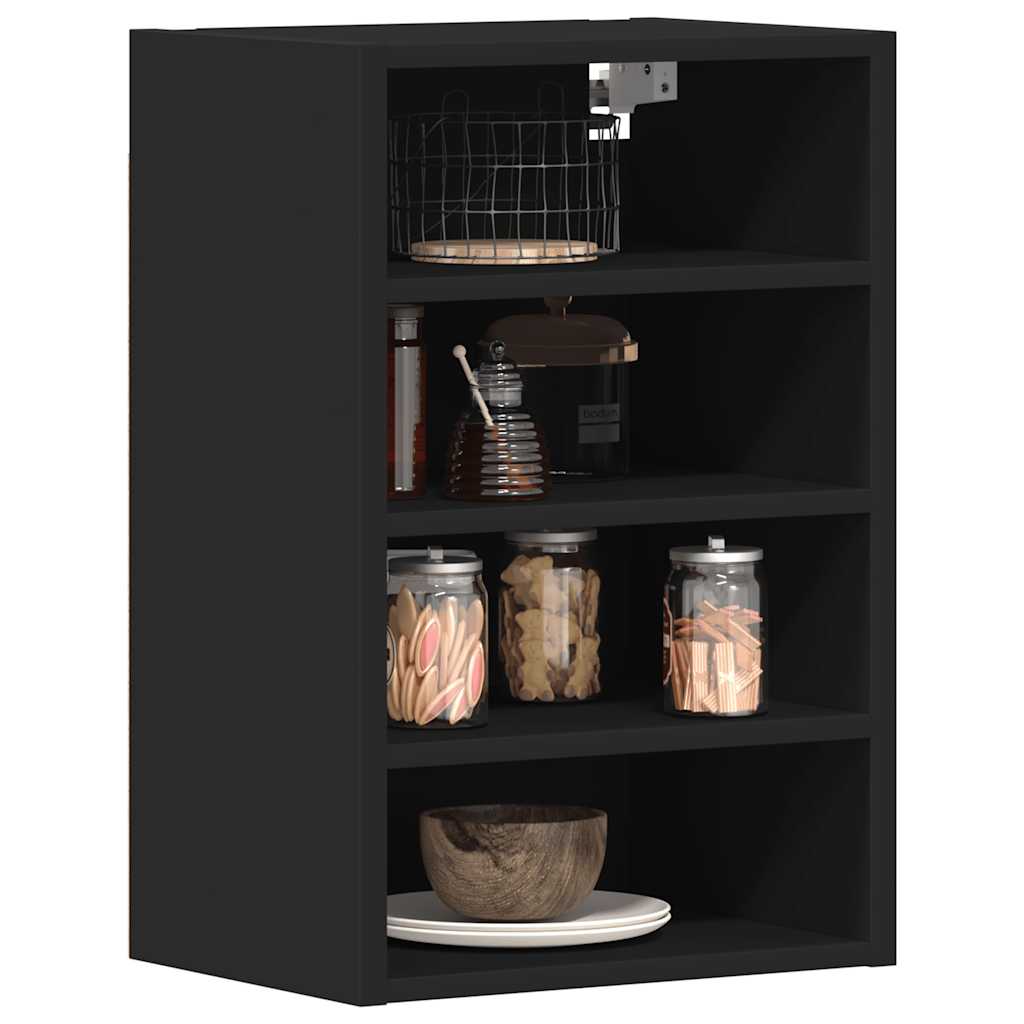 vidaXL Hanging Cabinet Black 40x29.5x60 cm Engineered Wood