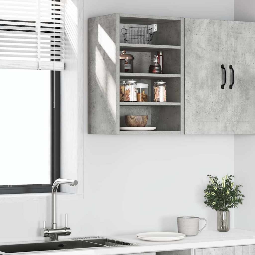 vidaXL Hanging Cabinet Concrete Grey 40x29.5x60 cm Engineered Wood