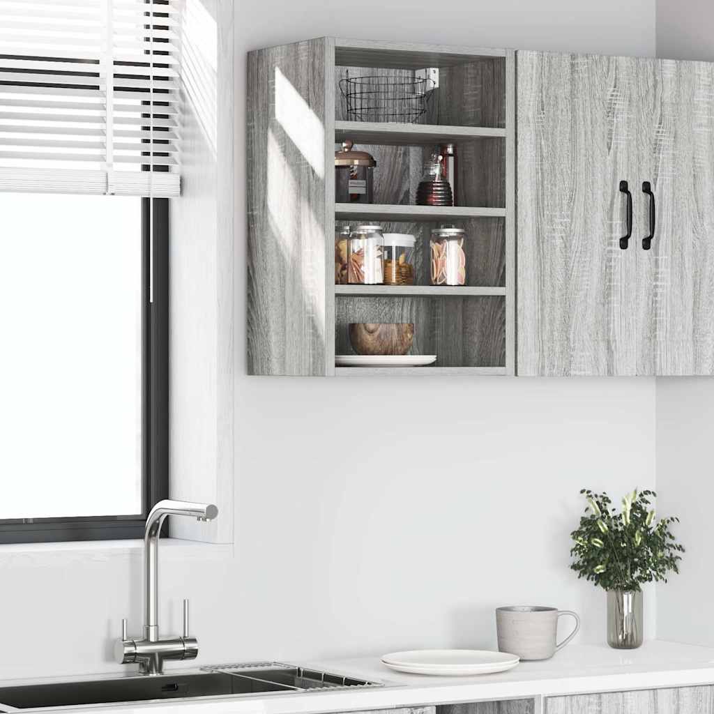 vidaXL Hanging Cabinet Grey Sonoma 40x29.5x60 cm Engineered Wood