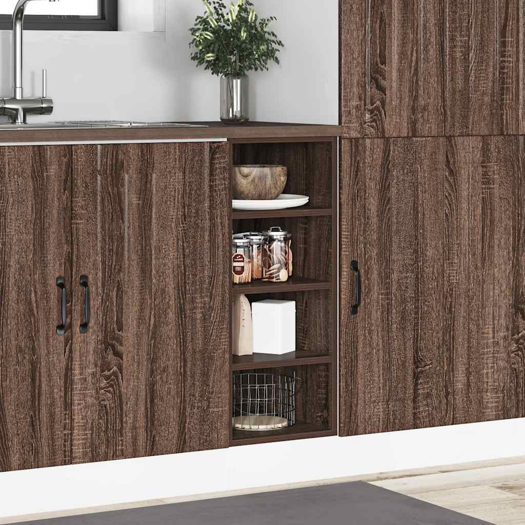 vidaXL Bottom Cabinet Brown Oak 30x44,5x81,5 cm Engineered Wood