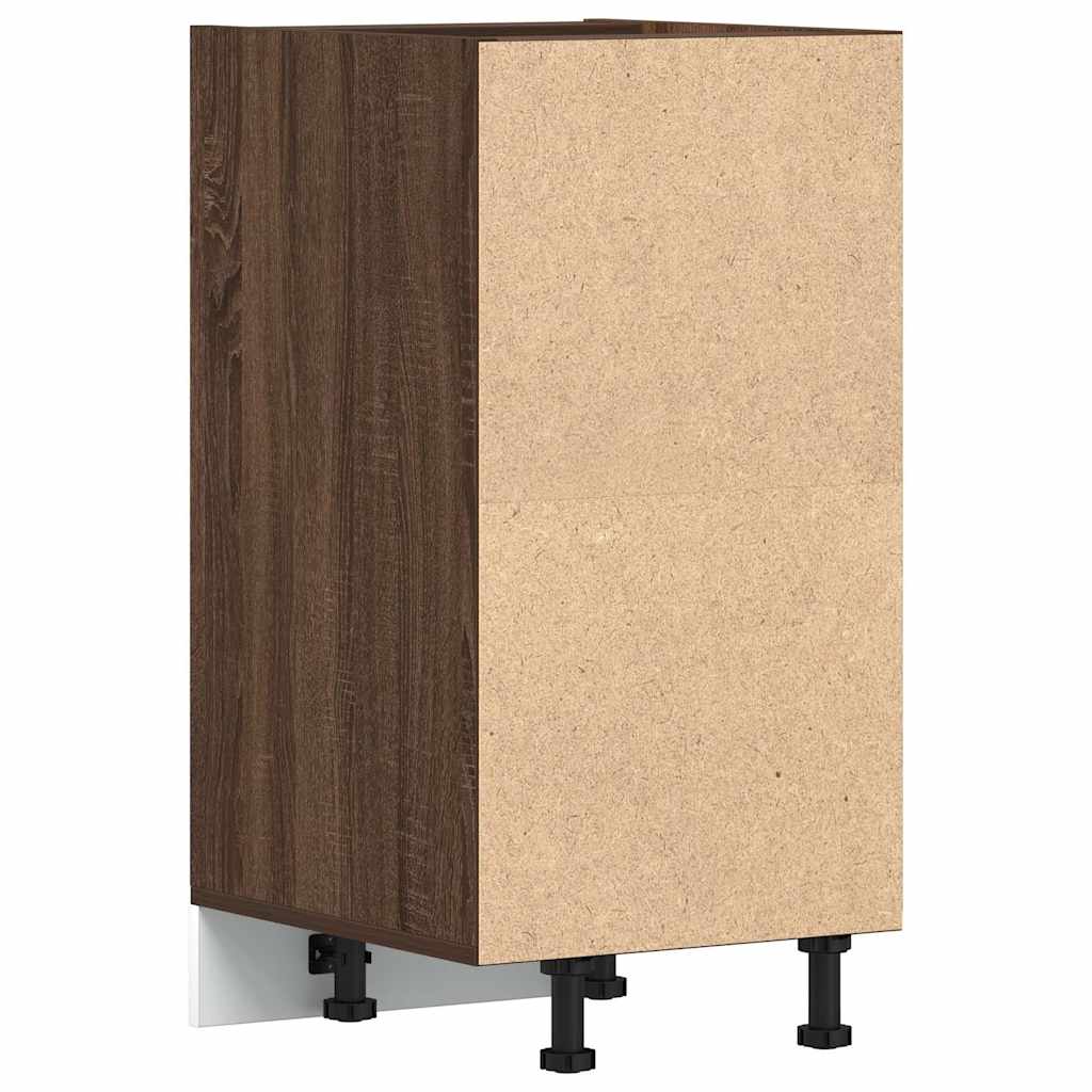 Bottom Cabinet Riga Brown Oak 40x44.5x81.5 cm Engineered Wood