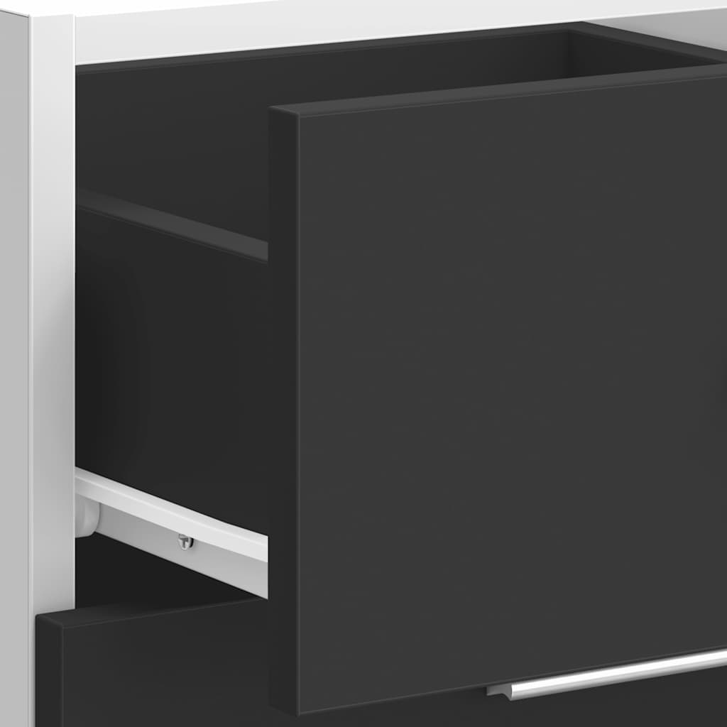 vidaXL Bottom Cabinet Black 40x46x81.5 cm Engineered Wood