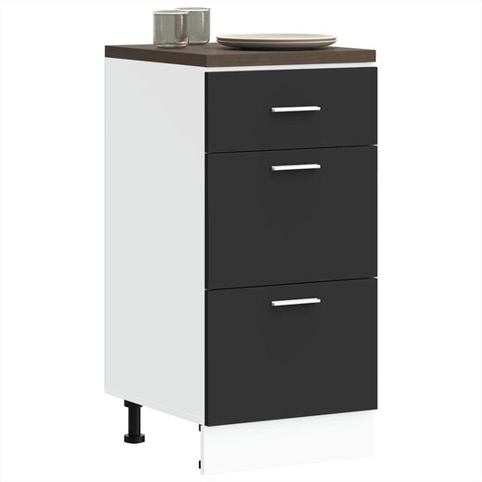 vidaXL Bottom Cabinet Black 40x46x81.5 cm Engineered Wood