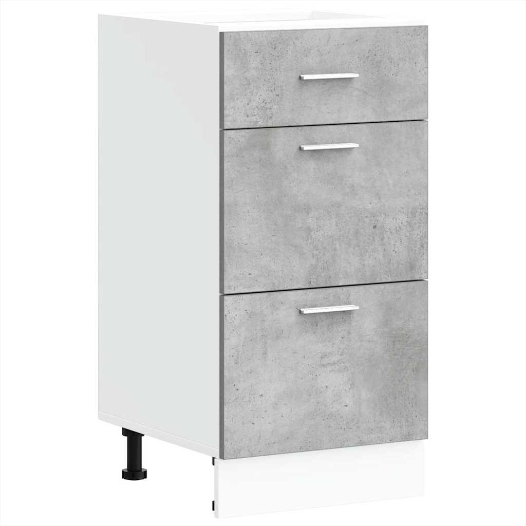 vidaXL Bottom Cabinet Concrete Grey 40x46x81.5 cm Engineered Wood