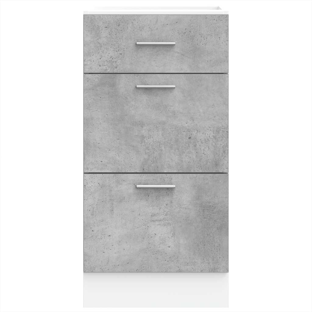 vidaXL Bottom Cabinet Concrete Grey 40x46x81.5 cm Engineered Wood