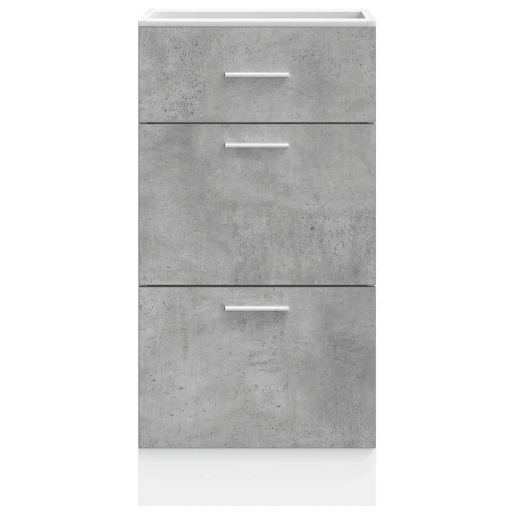 Bottom Cabinet "Lyon" Concrete Grey 40x46x81,5 cm Engineered Wood