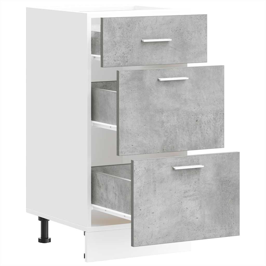 vidaXL Bottom Cabinet Concrete Grey 40x46x81.5 cm Engineered Wood