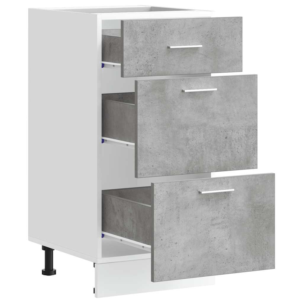 Bottom Cabinet "Lyon" Concrete Grey 40x46x81,5 cm Engineered Wood