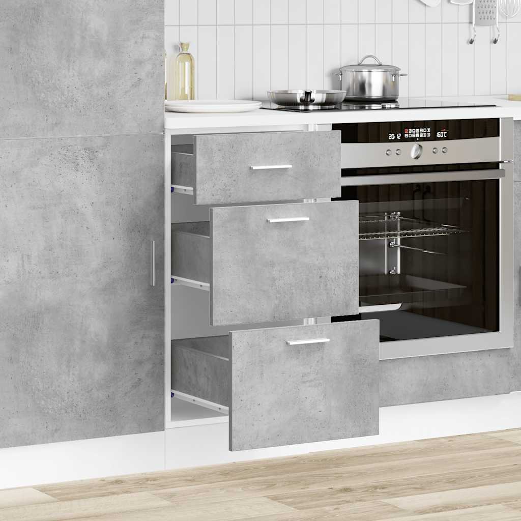 Bottom Cabinet "Lyon" Concrete Grey 40x46x81,5 cm Engineered Wood
