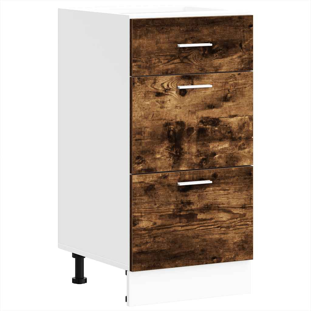 vidaXL Bottom Cabinet Smoked Oak 40x46x81.5 cm Engineered Wood