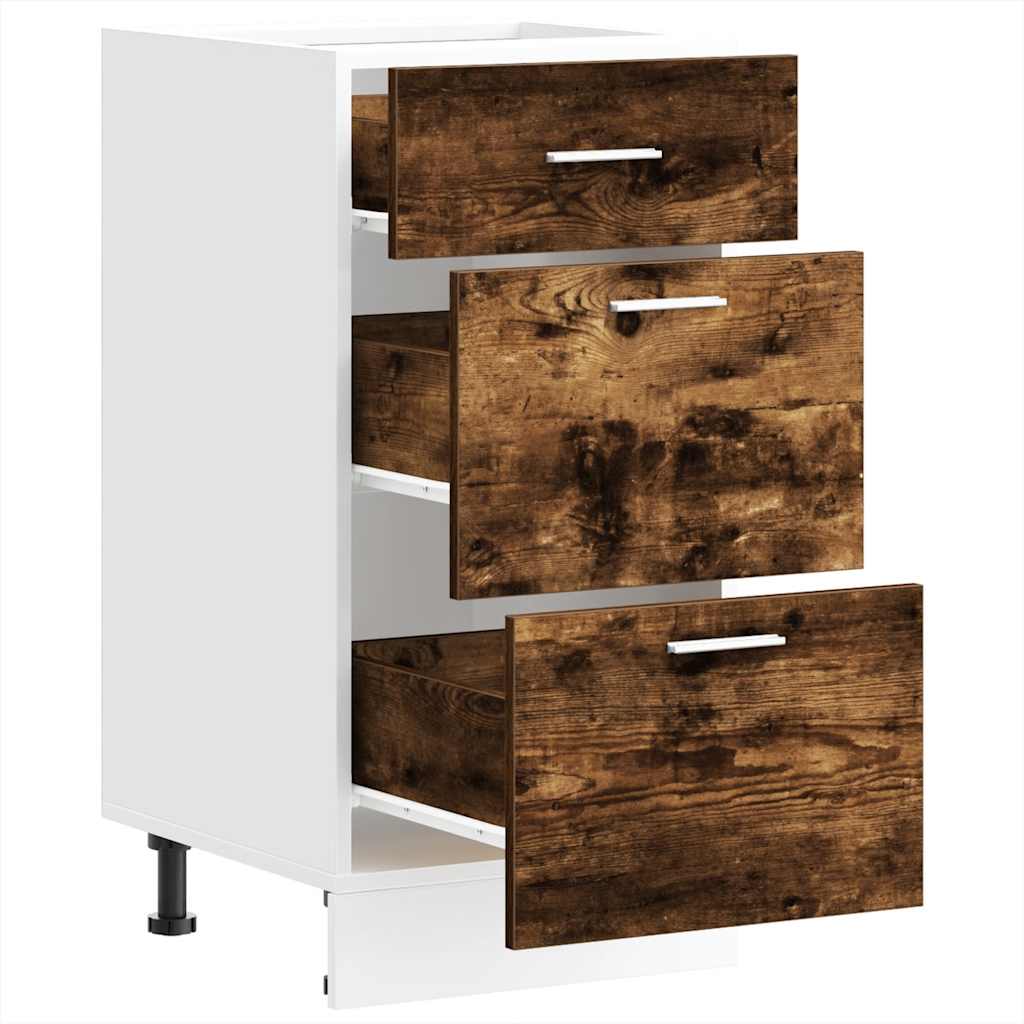 vidaXL Bottom Cabinet Smoked Oak 40x46x81.5 cm Engineered Wood