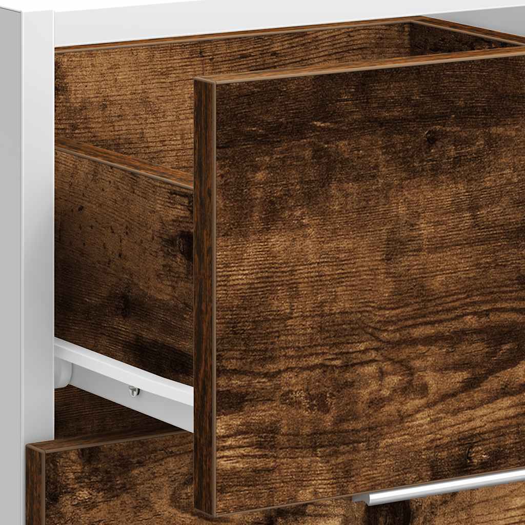 vidaXL Bottom Cabinet Smoked Oak 40x46x81.5 cm Engineered Wood