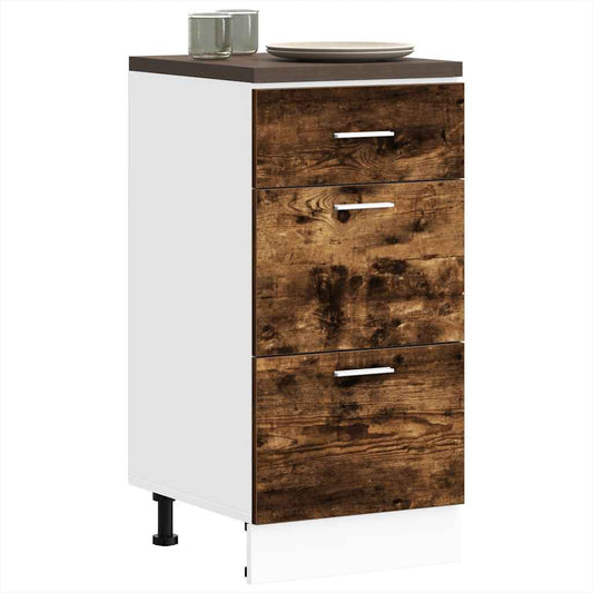 vidaXL Bottom Cabinet Smoked Oak 40x46x81.5 cm Engineered Wood