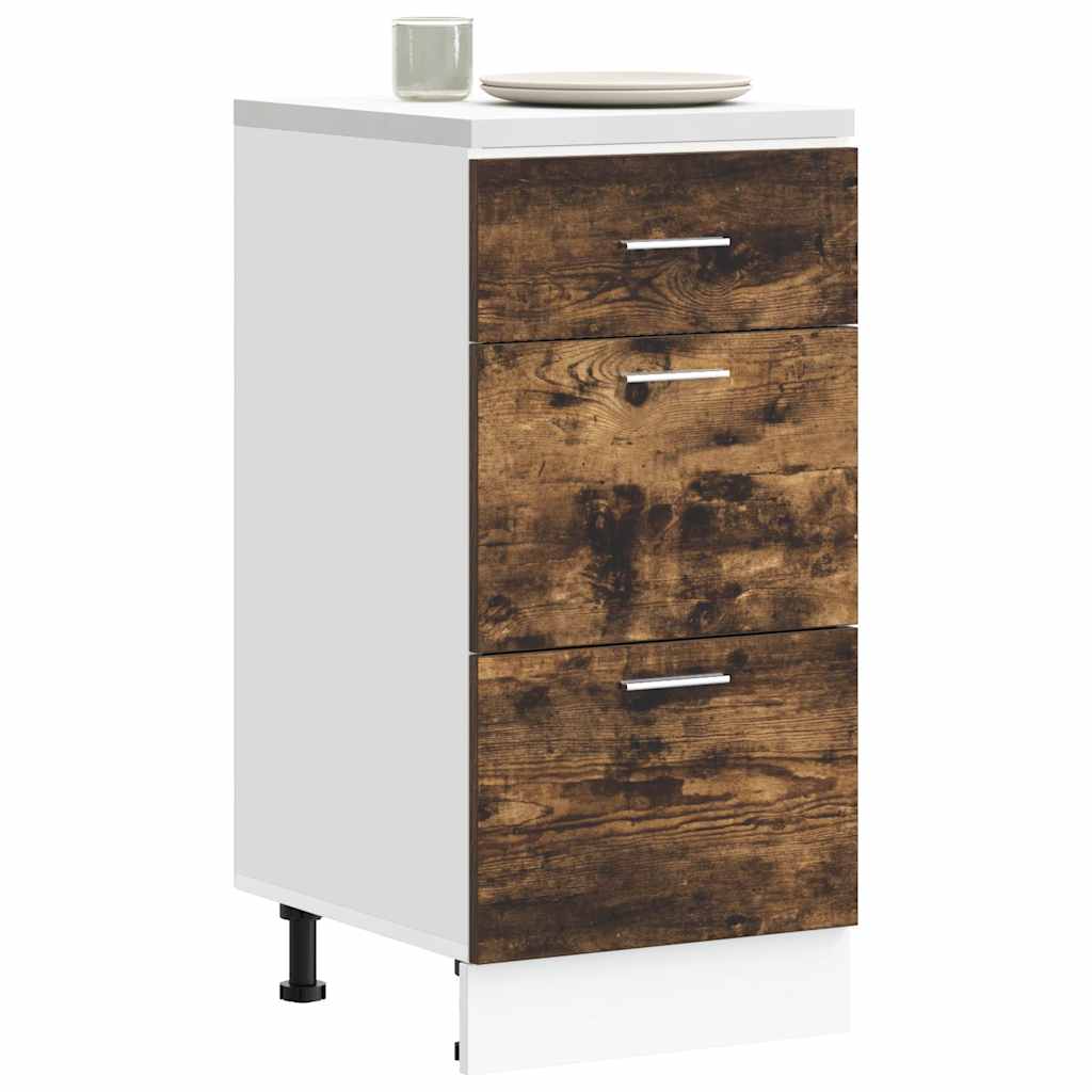 Bottom Cabinet "Lyon" Smoked Oak 40x46x81,5 cm Engineered Wood