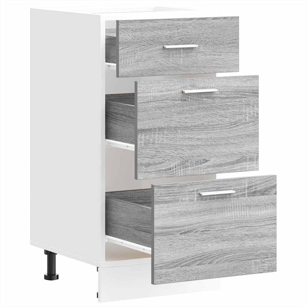 vidaXL Bottom Cabinet Grey Sonoma 40x46x81.5 cm Engineered Wood