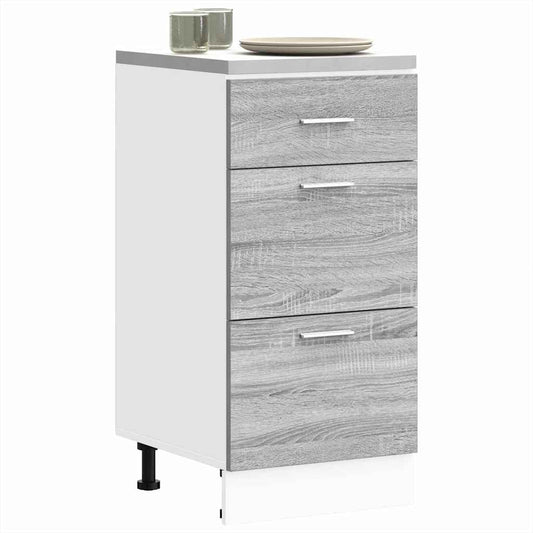 vidaXL Bottom Cabinet Grey Sonoma 40x46x81.5 cm Engineered Wood