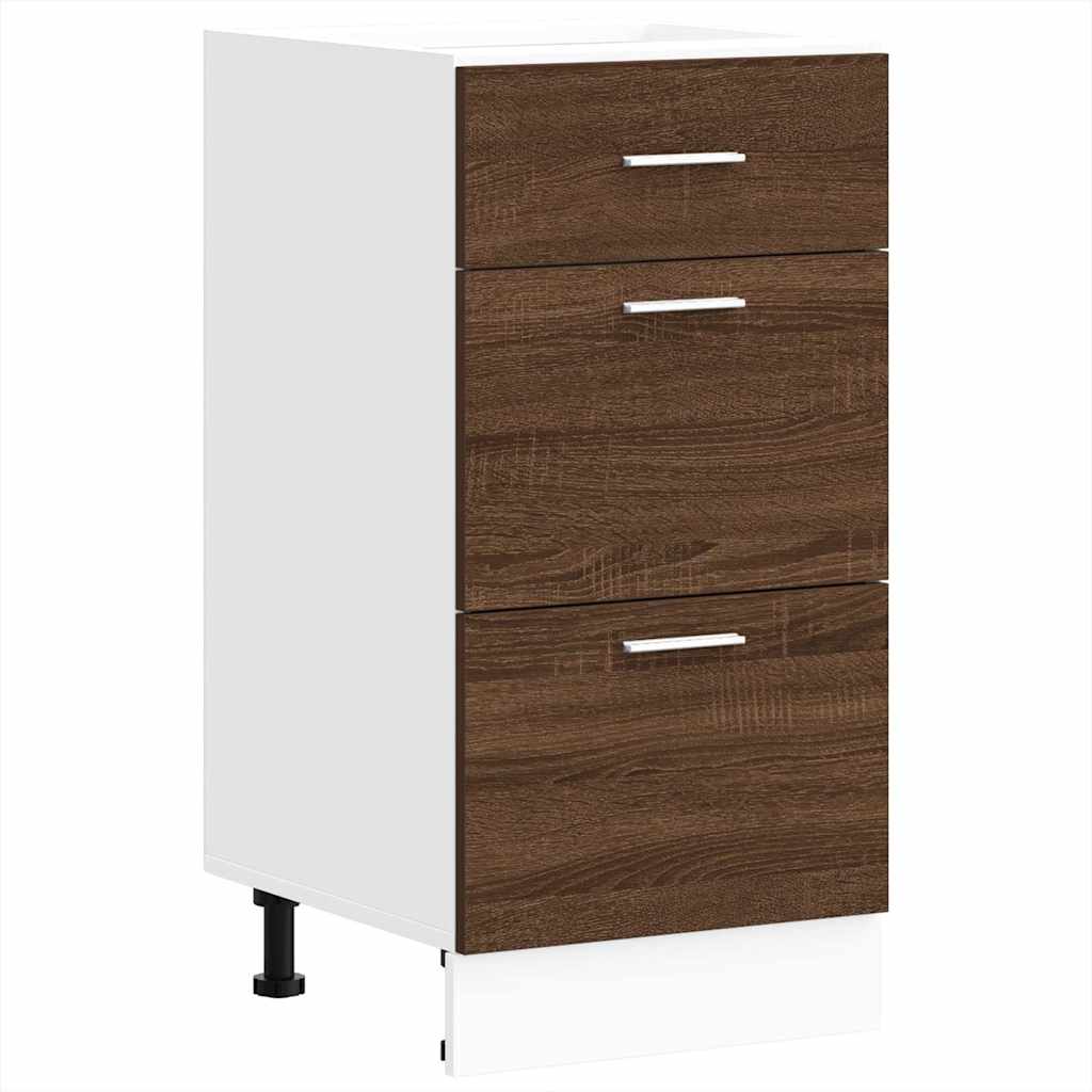 vidaXL Bottom Cabinet Brown Oak 40x46x81.5 cm Engineered Wood