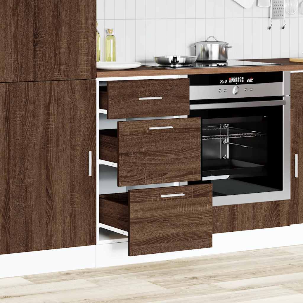 vidaXL Bottom Cabinet Brown Oak 40x46x81.5 cm Engineered Wood