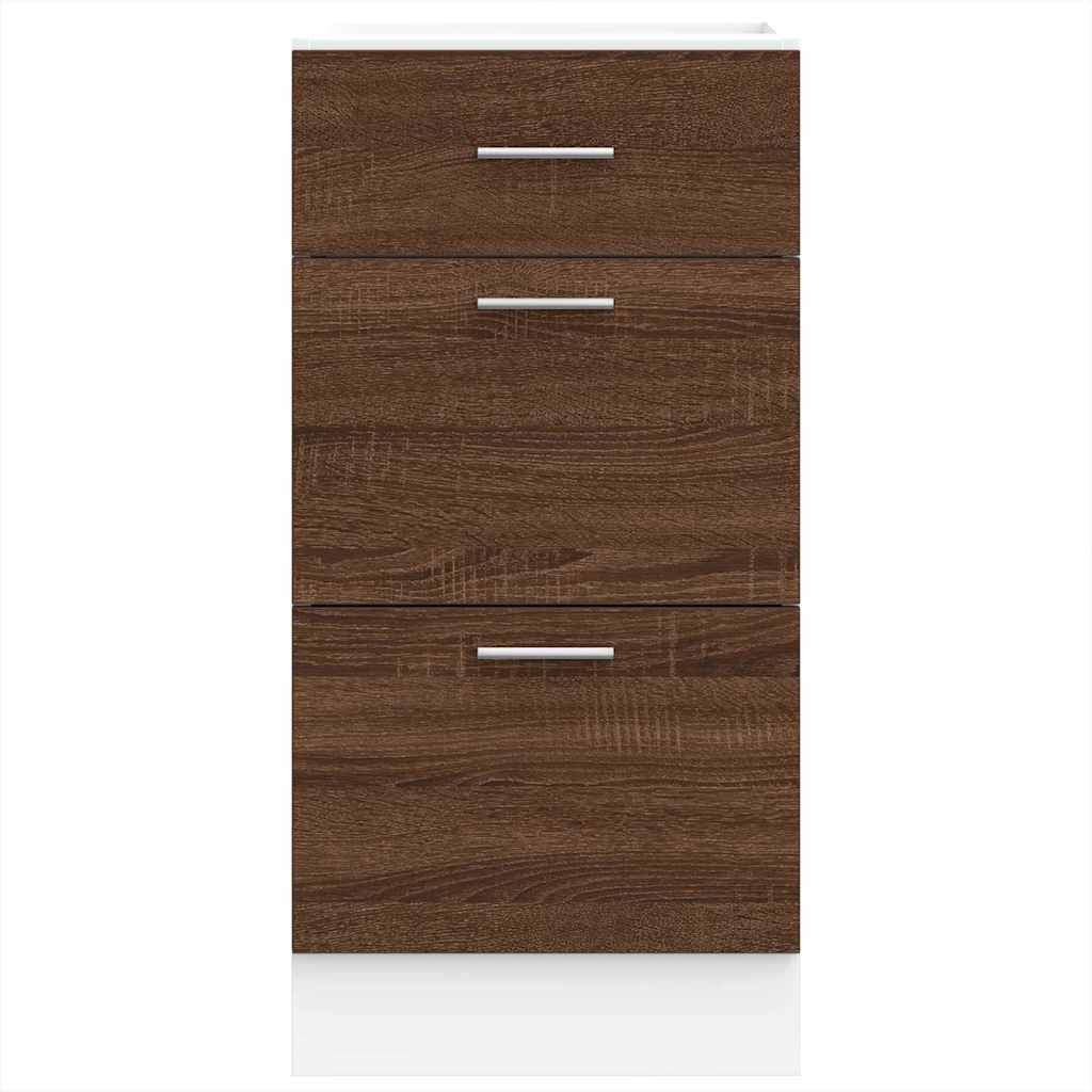 vidaXL Bottom Cabinet Brown Oak 40x46x81.5 cm Engineered Wood