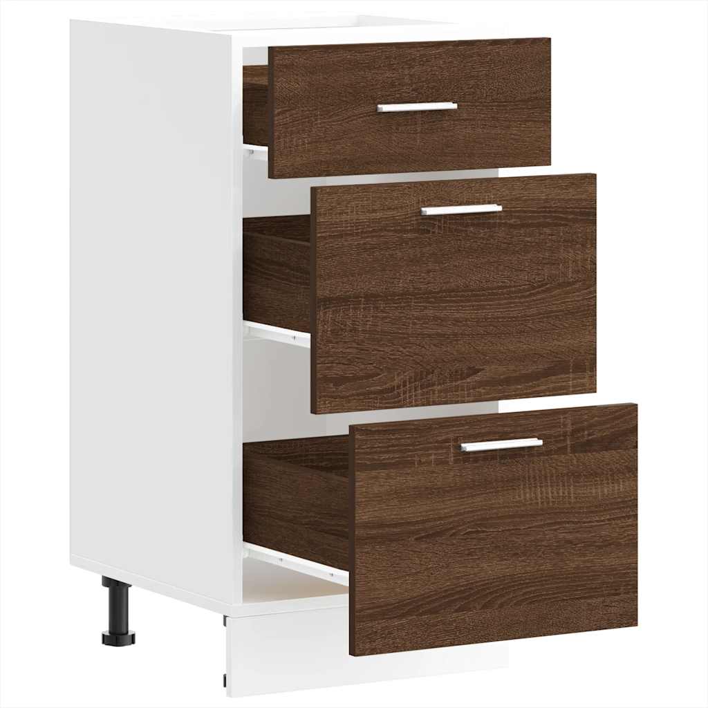 vidaXL Bottom Cabinet Brown Oak 40x46x81.5 cm Engineered Wood