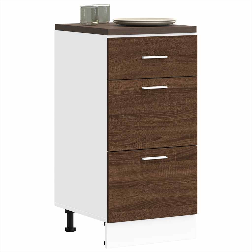 vidaXL Bottom Cabinet Brown Oak 40x46x81.5 cm Engineered Wood