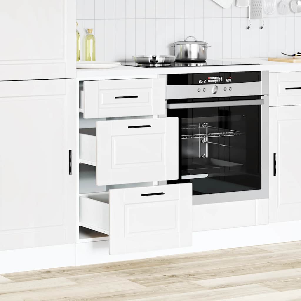 Kitchen Base Cabinet "Porto" White Engineered Wood