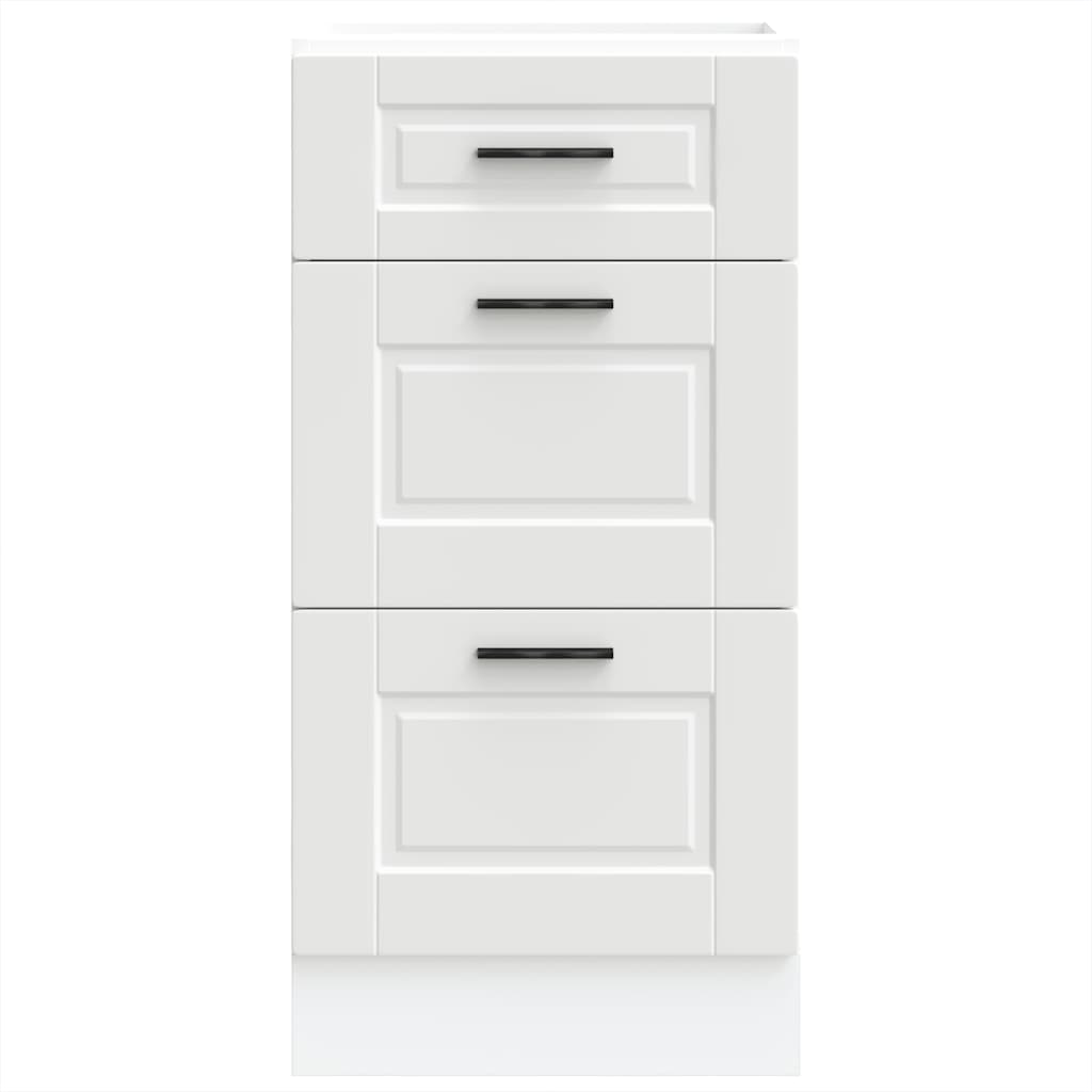 vidaXL Kitchen Base Cabinet Porto White Engineered Wood