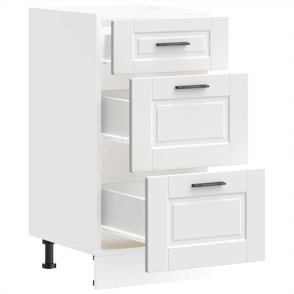 Kitchen Base Cabinet "Porto" White Engineered Wood
