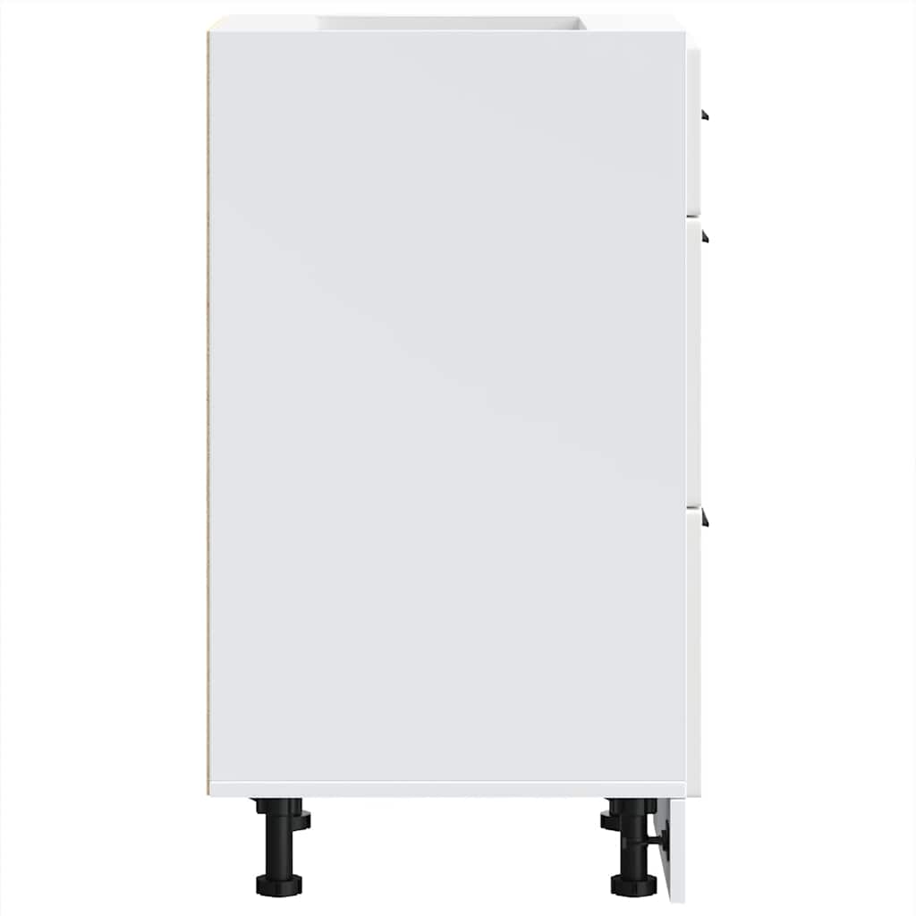 Kitchen Base Cabinet "Porto" White Engineered Wood