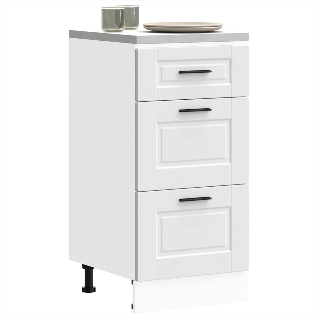 vidaXL Kitchen Base Cabinet Porto White Engineered Wood