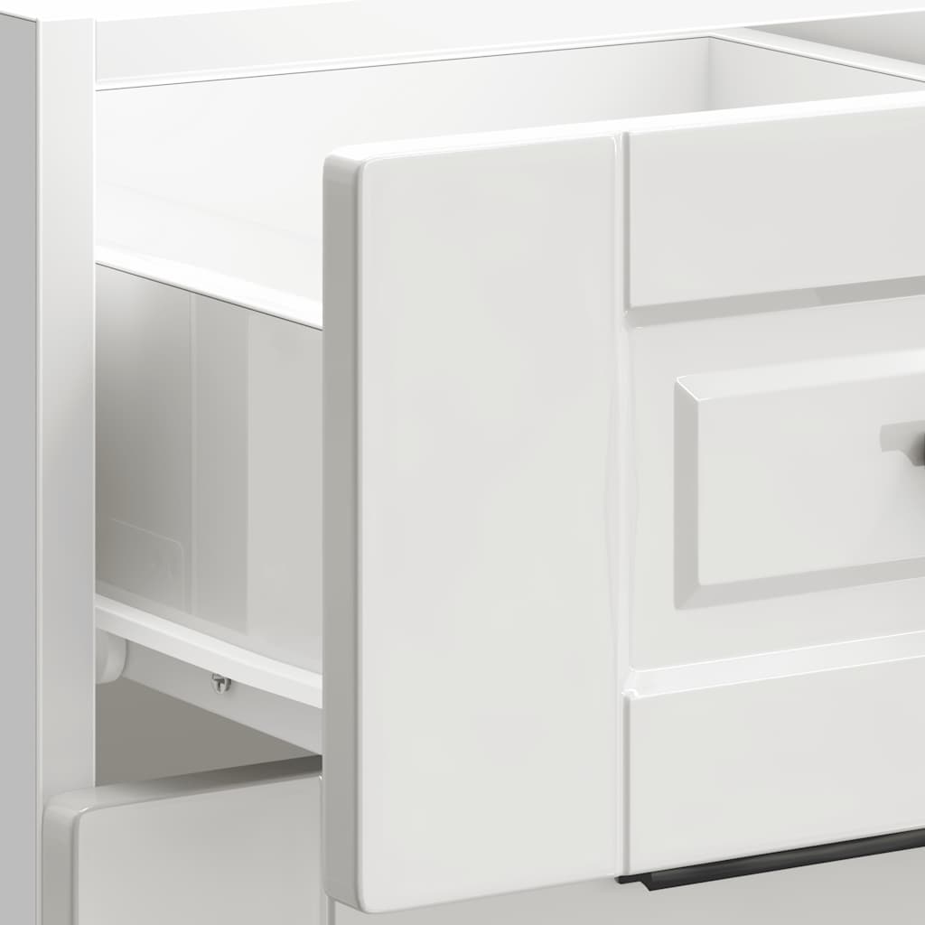 vidaXL Kitchen Base Cabinet Porto High Gloss White Engineered Wood