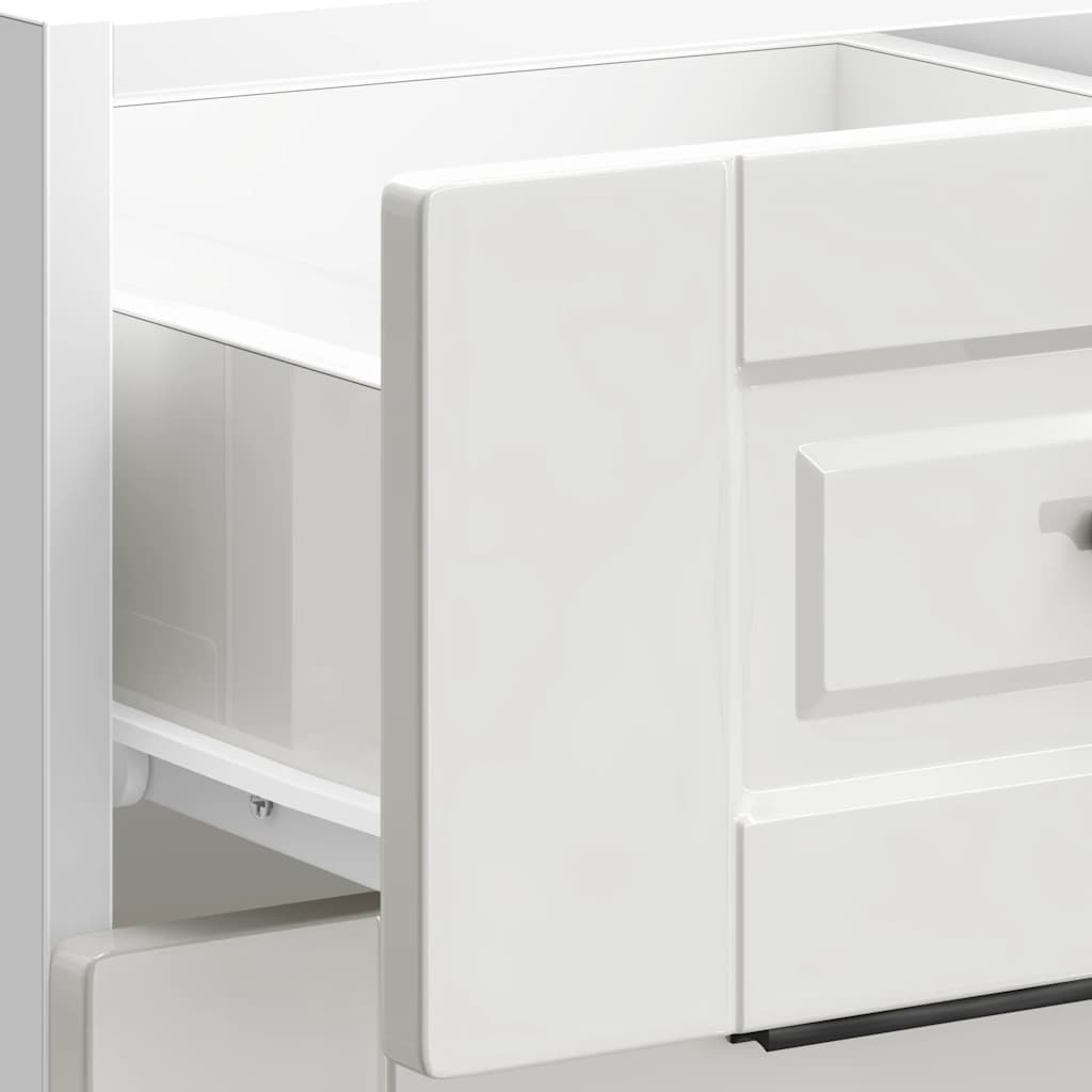 Kitchen Base Cabinet "Porto" High Gloss White Engineered Wood