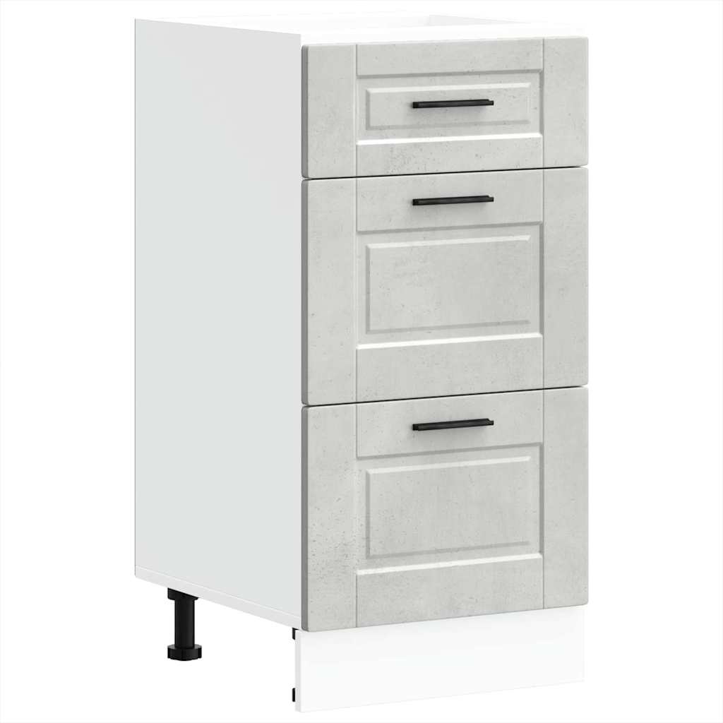 vidaXL Kitchen Base Cabinet Porto Concrete Grey Engineered Wood