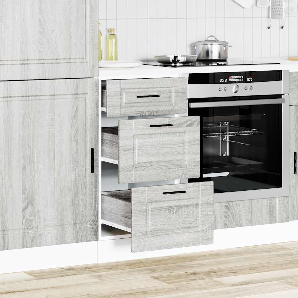 vidaXL Kitchen Base Cabinet Porto Grey Sonoma Engineered Wood