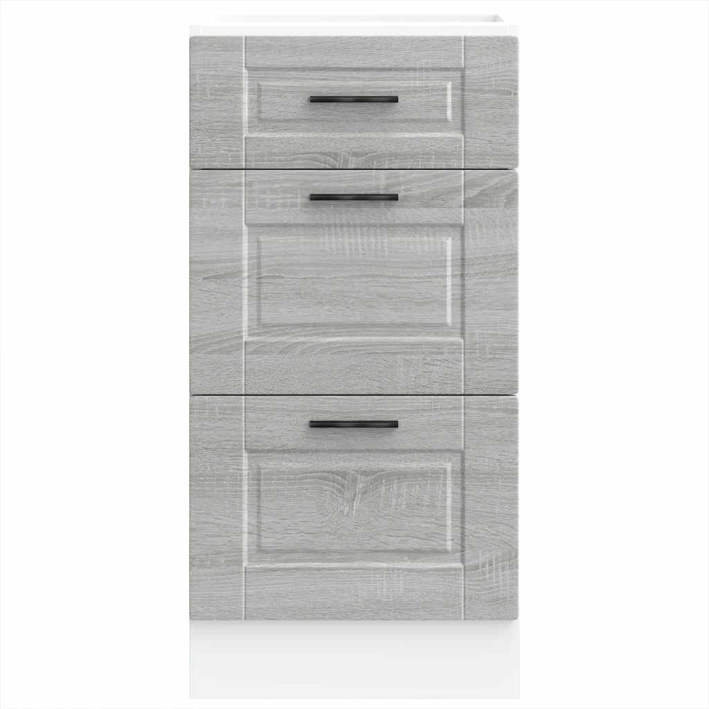 vidaXL Kitchen Base Cabinet Porto Grey Sonoma Engineered Wood